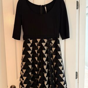 Plenty by Tracy Reese Black Dress with Gold Accents